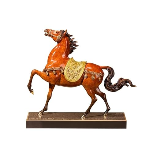 GUERNSEY Statuen-Ornament zum Anziehen von Reichtum TV-Schrank Studie Kupfer Pferd Ornamente Hause Wohnzimmer Veranda Desktop Dekoration Büro Handgemachte Statue Handwerk Reichtumsdekor von GUERNSEY