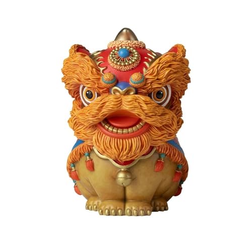 GUERNSEY Statuen-Ornament zum Anziehen von Reichtum Vintage Kupfer Desktop Lion Ornamente Hause Wohnzimmer Büro Handgemachte Statue Dekoration Handwerk Reichtumsdekor von GUERNSEY