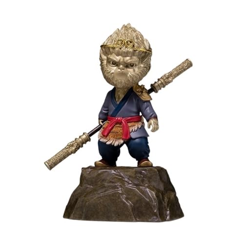 GUERNSEY Statuen-Ornament zum Anziehen von Reichtum Vintage Kupfer Desktop Monkey King Ornamente Home Wohnzimmer Büro Handgemachte Statue Dekoration Handwerk Reichtumsdekor von GUERNSEY