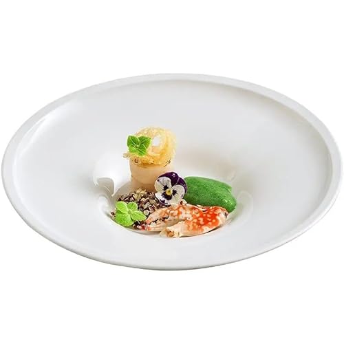 Snack-Schalen Keramik-Essteller, Restaurant, Dessertteller, Pastateller, dicker Suppenteller, tiefer Teller, Snackteller, for zu Hause Snack- und Dipschalen von GUERNSEY