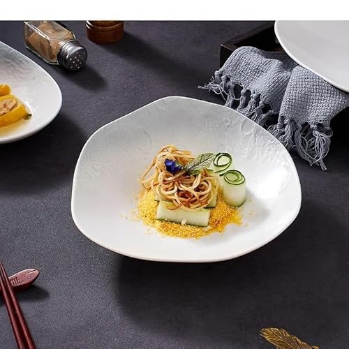 Snack-Schalen Keramik-Essteller, reinweiß, Dessert-Snack-Teller, Salatteller, Pastateller, Geschirr Snack- und Dipschalen Snack-Schalen Keramik-Essteller, reinweiß, Dessert-Snack-Teller, Salatteller, Pastateller, Geschirr Snack- und Dipschalen von GUERNSEY