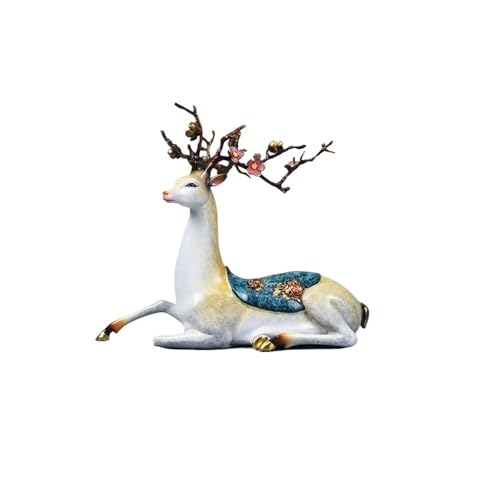 Statuen-Ornament zum Anziehen von Reichtum Kupferne Sikahirsch-Ornamente for das Wohnzimmer, den Weinschrank, Fernseher, die Eingangshalle, Dekorationshandwerk Reichtumsdekor von GUERNSEY