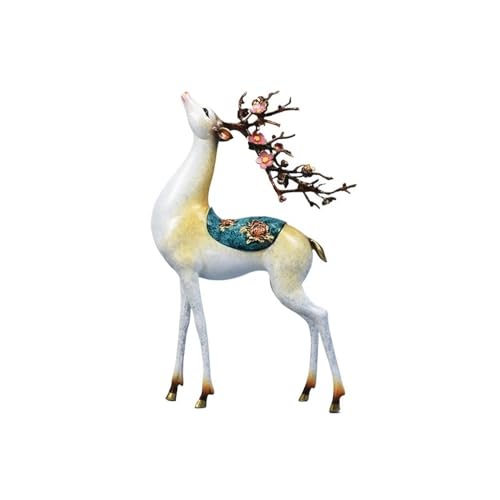 Statuen-Ornament zum Anziehen von Reichtum Kupferne Sikahirsch-Ornamente for das Wohnzimmer, den Weinschrank, Fernseher, die Eingangshalle, Dekorationshandwerk Reichtumsdekor von GUERNSEY