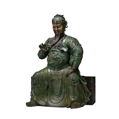 Statuen-Ornament zum Anziehen von Reichtum Vintage Kupfer Guan Gong Ornamente Hause Wohnzimmer Kaffee Tisch Desktop Handgemachte Statue Büro Dekoration Handwerk Reichtumsdekor von GUERNSEY