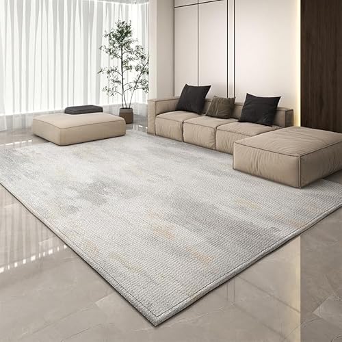 GUGJHFVH Flur rutschfest Teppich Schmalen Gang Wohnzimmer Schlafzimmer Rechteck Leicht Zu Reinigen Teppich Modernes Grau, 80 x 180 cm von GUGJHFVH
