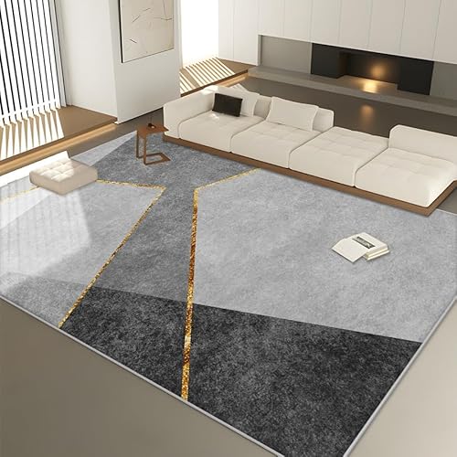 GUGJHFVH Home Für Teppich Wohnzimmer Weich rutschfest Pflegeleicht Modernes Geometrisches Patchwork in Grau, 120 x 200 cm GUGJHFVH Home Für Teppich Wohnzimmer Weich rutschfest Pflegeleicht Modernes Geometrisches Patchwork in Grau, 120 x 200 cm von GUGJHFVH