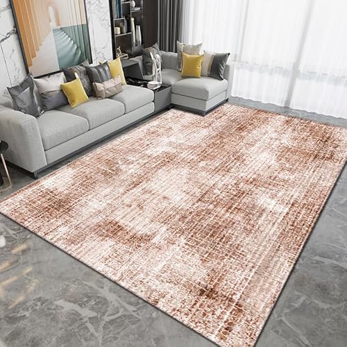 GUGJHFVH Schlafzimmer Waschbarer Teppich Wohnzimmer Groß Weiche Teppich Anti-Rutsch Unterseite Abstrakter Tintenstil Grau, 200 x 300 cm von GUGJHFVH