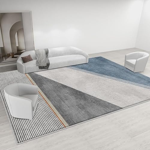 GUGJHFVH Teppich Küche Innen Eingang Fußmatte, Waschbar Teppich Für Haustür Flur Büro Robust rutschfest Modernes Geometrisches Grau, 60 x 90 cm von GUGJHFVH