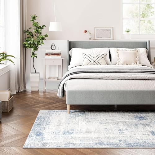 GUGJHFVH Waschbarer Teppich Wohnzimmer Schlafzimmer Küche Eingang Flurläufer Kurzflor Teppich Modernes Tintenblau, 100 x 160 cm GUGJHFVH Waschbarer Teppich Wohnzimmer Schlafzimmer Küche Eingang Flurläufer Kurzflor Teppich Modernes Tintenblau, 100 x 160 cm von GUGJHFVH