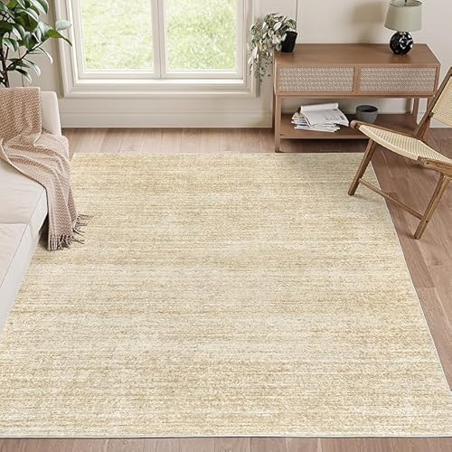 Home Für Teppich Wohnzimmer Weich rutschfest Pflegeleicht Modernes Gestreiftes Gelb, 120 x 200 cm von GUGJHFVH