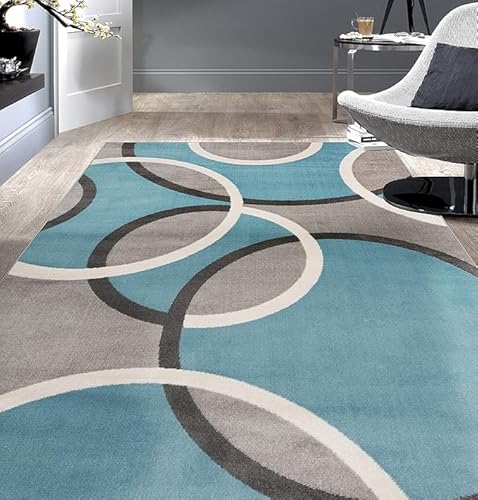 Home Schlafzimmer Weich rutschfest Pflegeleicht Nicht Verziehender Carpet Moderne Geometrische Linien Blau, 150 x 180 cm Home Schlafzimmer Weich rutschfest Pflegeleicht Nicht Verziehender Carpet Moderne Geometrische Linien Blau, 150 x 180 cm von GUGJHFVH