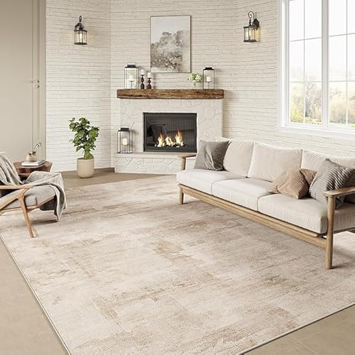 Teppich Flur rutschfest Für Küche, Flur, Wohnzimmer Waschbar, Pflegeleicht Moderner Tintenstil in Beige, 90 x 160 cm Teppich Flur rutschfest Für Küche, Flur, Wohnzimmer Waschbar, Pflegeleicht Moderner Tintenstil in Beige, 90 x 160 cm von GUGJHFVH