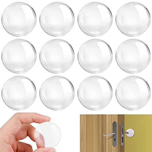 GUGUGO 12 Stück Türstopper Wand Transparent, Elastikpuffer Transparent Selbstklebend, Gummipuffer Selbstklebend, Türstopper Transparent Selbstklebend, Selbstklebender Gummifuß, Türklinken Stopper von GUGUGO