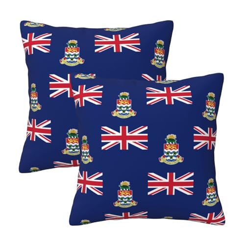 GUHAOT Weiche dekorative Kissenbezüge für Sofa, 2er-Set, Motiv: Flagge der Kaimaninseln, Heimdekoration GUHAOT Weiche dekorative Kissenbezüge für Sofa, 2er-Set, Motiv: Flagge der Kaimaninseln, Heimdekoration von GUHAOT