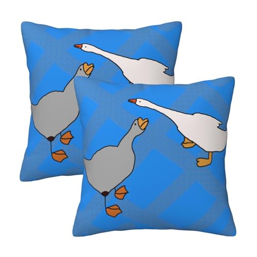 GUHAOT Weiche dekorative Kissenbezüge für Sofa, 2er-Set, graue Gänsemuster, Heimdekoration, 2 Stück GUHAOT Weiche dekorative Kissenbezüge für Sofa, 2er-Set, graue Gänsemuster, Heimdekoration, 2 Stück von GUHAOT