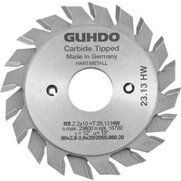 HW-Ritzkreissägeblatt für striebig 80x2,8-3,6x20 mm Z2x10 v/fz - Guhdo von GUHDO