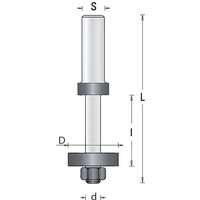 Aufnahmedorn einteilig mit Anlauflager D16 d8 S8 - Guhdo von GUHDO