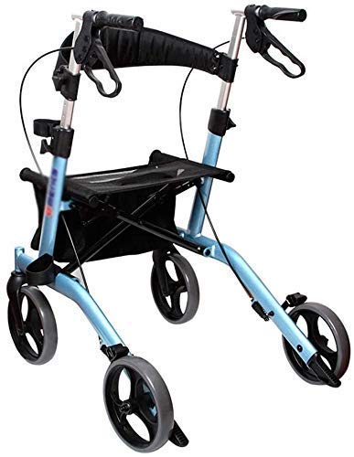 Faltbarer Rollator, Gehgestell, Rollator Mit Doppelbremssystem, Antrieb, Gehhilfen, 4 Räder, Faltbar, Höhenverstellbar von GUHPZA