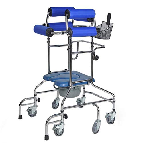 Faltbarer Rollator, Gehhilfe Mit Toilettenstuhl Für Das Rehabilitationstraining Der Unteren Gliedmaßen, 6 Räder, Anti-Fall-Design von GUHPZA