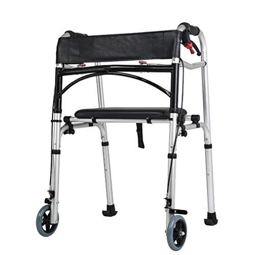 Faltbarer Rollator, Mobilitätsantrieb, Gehhilfen, 4 Räder, Faltbar, Rollator Mit Doppelbremssystem, Rollhöhenverstellbar, Verwendet Für Senioren Zum Gehen,B von GUHPZA