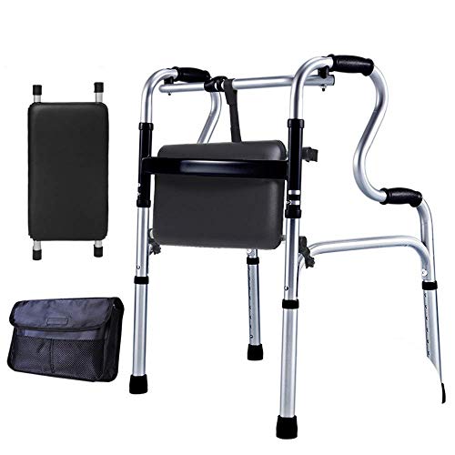 Faltbarer Rollator, Rollator, Zusammenklappbar, Leicht, 2 Räder, Vorderradstütze, Verstellbar, Tragbar, Kompakt, Gehhilfe Für Ältere Menschen,1 von GUHPZA