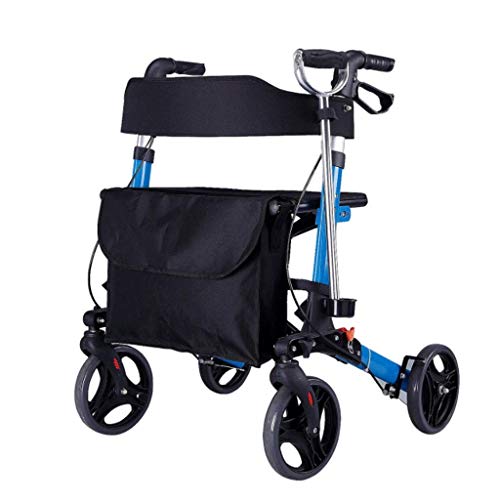 Faltbarer Rollator Für Senioren Mit Korb, Rollator Mit 4 Rädern, Gehhilfe, Faltbarer Gehwagen, Sitz, Ergonomische Bremsen Und Gepolsterte Rückenlehne, Stofftasche Faltbarer Rollator Für Senioren Mit Korb, Rollator Mit 4 Rädern, Gehhilfe, Faltbarer Gehwagen, Sitz, Ergonomische Bremsen Und Gepolsterte Rückenlehne, Stofftasche von GUHPZA