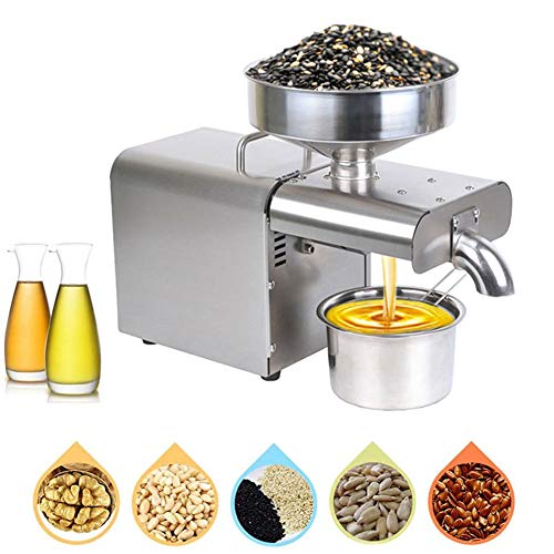 GUHPZA 1500W Automatische Ölpresse Maschine Cold Hot Nuts Oil Expeller Commercial&Home Edelstahl-Ölextraktor mit Motor der Industrieklasse für Kokosnuss-Oliven-Erdnüsse GUHPZA 1500W Automatische Ölpresse Maschine Cold Hot Nuts Oil Expeller Commercial&Home Edelstahl-Ölextraktor mit Motor der Industrieklasse für Kokosnuss-Oliven-Erdnüsse von GUHPZA