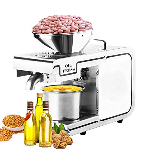 GUHPZA Automatische Ölpresse Maschine 635 Watt automatische heiße/kalte Ölpresse Bio-Öl-Expeller für Avocado-Erdnuss-Hanfsamen-Raps-Sesam GUHPZA Automatische Ölpresse Maschine 635 Watt automatische heiße/kalte Ölpresse Bio-Öl-Expeller für Avocado-Erdnuss-Hanfsamen-Raps-Sesam von GUHPZA