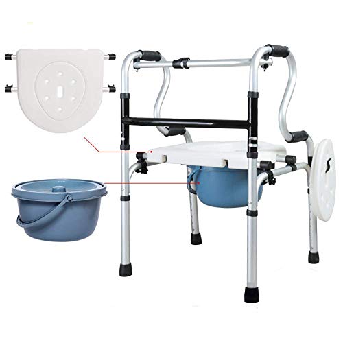 GUHPZA Faltbarer Rollator, Leichtgewicht-Rollator, Gehgestell Aus Aluminium, Verstellbares Rollen Mit Sitz Für Ältere Menschen, Gehstabilisator, 150 Kg Gewichtskapazität,1 von GUHPZA
