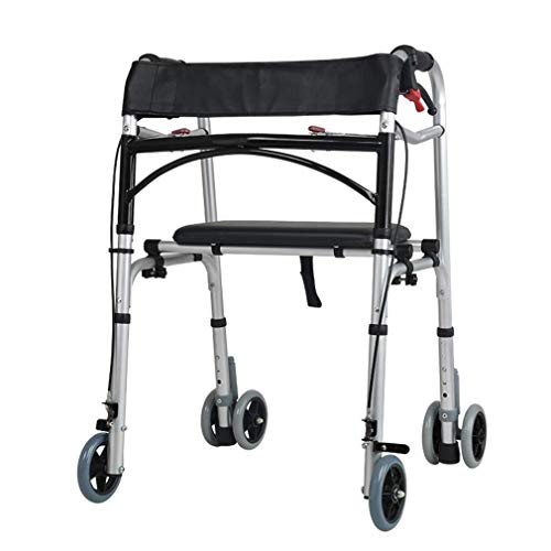 GUHPZA Faltbarer Rollator, Mobilitäts-Gehhilfen, 4 Räder, Faltbar, Gehgestell Mit Doppelbremssystem, Rollator,C von GUHPZA