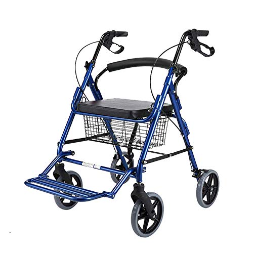GUHPZA Faltbarer Rollator, Rollator Mit Sitz, Gehgestell Aus Aluminium, 8-Zoll-Räder, Gewichtskapazität 350 Lbs, Für Erwachsene Und Ältere Menschen,3 von GUHPZA