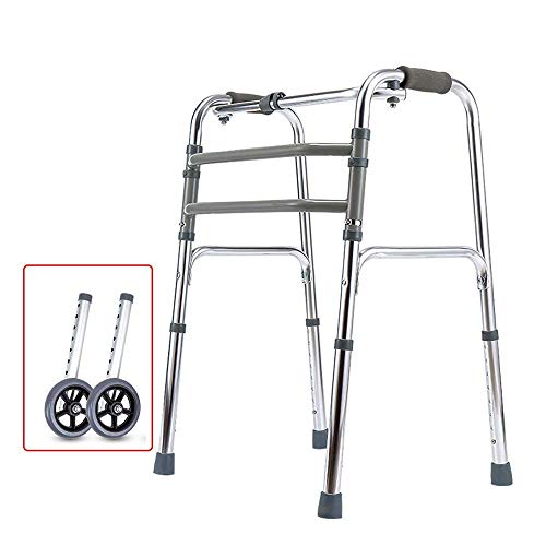 GUHPZA Faltbarer Rollator Für Erwachsene, 2 Räder, Leicht Und Tragbar, Platzsparend, Trägt 200 Lbs von GUHPZA