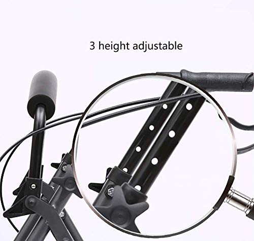 GUHPZA Faltbarer Rollator Mobility Leichter, Faltbarer Aluminium-Rollator Mit 6-Zoll-Rädern, Verstellbarem Sitz, Bremsen Und Korb von GUHPZA