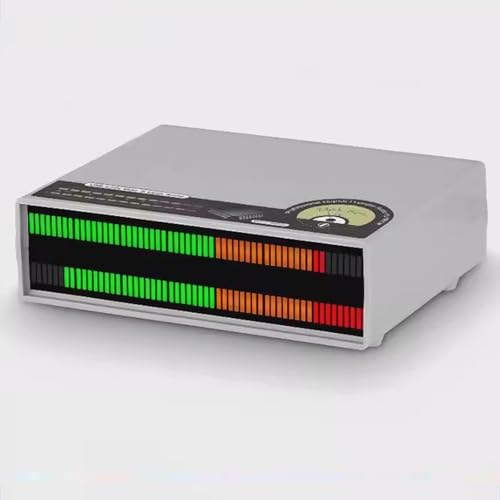 GUHPZA Led-Musikspektrumanalysator, Digitales RGB-Vu-Meter Für Den Schallpegel, Mit 5 Anzeigeeffekten Und Anpassbaren Einstellungen, Stereo-Soundanzeige, Für Die Audi von GUHPZA