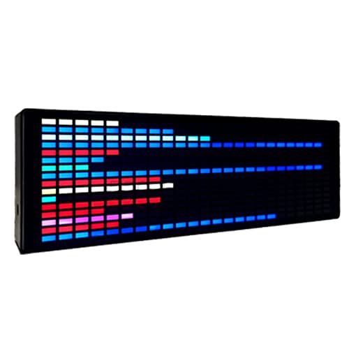 GUHPZA Led-Musikspektrumuhr, Audiospektrumanalysator, Mit Sprachsensor, Buntem RGB-Rhythmuslicht, 20 Dynamischen Und 7 Farbeffektanzeigen, Für Das Spielzimmer Im Auto GUHPZA Led-Musikspektrumuhr, Audiospektrumanalysator, Mit Sprachsensor, Buntem RGB-Rhythmuslicht, 20 Dynamischen Und 7 Farbeffektanzeigen, Für Das Spielzimmer Im Auto von GUHPZA
