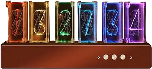 GUHPZA Led-Röhrenuhr, DIY-Röhrenuhr-Kit-Simulation, USB-Betriebene DIY-Kreativröhrenuhr Mit Mehreren Kalendern, EIN Retro-Dekor Für Ihren Schreibtisch Und Ihr Schlafz von GUHPZA