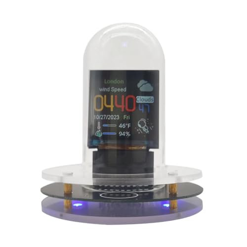 GUHPZA RGB-Röhrenuhr Smart WiFi Vernetztes Led-Licht Emittierendes IPS-Farbdisplay DIY Analog-Digital-Röhren-Nachtlicht von GUHPZA