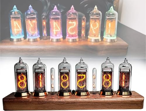 GUHPZA Retro-Röhrenuhr, Kreative Led-Lichtröhrenuhr Mit Bluetooth-Steuerung Und Einstellbarer Helligkeit, Tischdekoration Für Freunde von GUHPZA