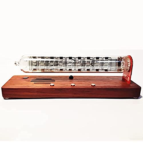 GUHPZA Röhrenuhr, Retro DIY Digitale Röhrenuhr Elektronischer Kalender, Palisanderschale, Reisezeitgenauigkeit, Desktop Kreative Vintage-Ornamente, Bester Freund,A von GUHPZA