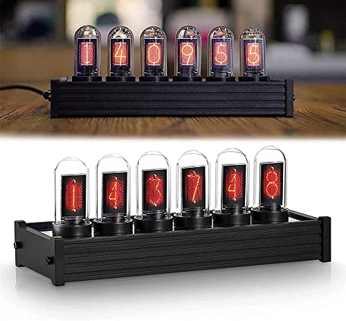 GUHPZA Tube Kit Uhr, 6-Bit-IPS-LCD-Bildschirm Digitale Zeit-Fotoanzeige, DIY Retro Smart Desktop Dekoration, 12 Und Anzeige, Beste Kreative Erwachsene Jungen von GUHPZA