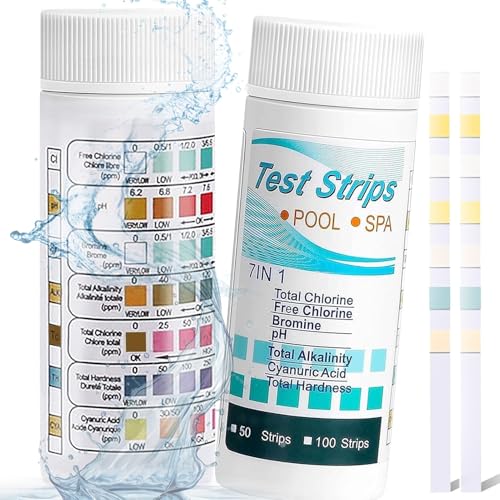 7 In 1 Pool Wasser Teststreifen,100 Pcs Pooltester Wassertester,Wassertester Für Pool Gesamthärte,Teststreifen Für Ph,7 In 1 Wassertester Für Pools,Für Freies Chlor,Brom,Alkalinität Und Ph-Wert 7 In 1 Pool Wasser Teststreifen,100 Pcs Pooltester Wassertester,Wassertester Für Pool Gesamthärte,Teststreifen Für Ph,7 In 1 Wassertester Für Pools,Für Freies Chlor,Brom,Alkalinität Und Ph-Wert von GUIANLOU