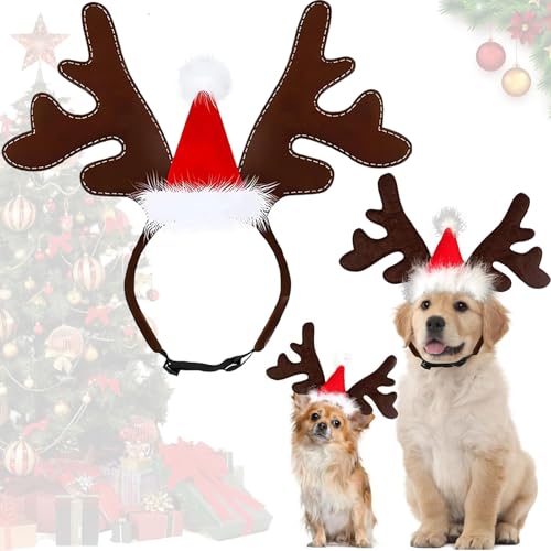 GUIANLOU Weihnachten Haustier Stirnband,Hund Weihnachten Stirnband,Verstellbare Elch Kopfbedeckung Haarreif,Weihnachten Rentier Geweih Stirnband,Für Katze,Hund Haustier Weihnachtsfeier Dekoration GUIANLOU Weihnachten Haustier Stirnband,Hund Weihnachten Stirnband,Verstellbare Elch Kopfbedeckung Haarreif,Weihnachten Rentier Geweih Stirnband,Für Katze,Hund Haustier Weihnachtsfeier Dekoration von GUIANLOU