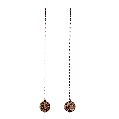 Deckenventilator-Zugketten-Set, Muster-Zugketten, Verlängerung, Kupferperlen, -Ventilator-Zugkette mit Ornament, 2 Stück von GUIJIALY
