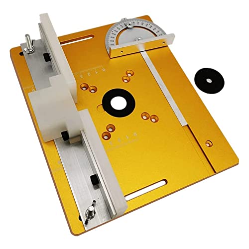 GUIJIALY Einlegeplatte für FräStisch mit Gehrungslehre für HolzbearbeitungsbäNke, TischkreissäGe, Multifunktionale Trimmer-Graviermaschine B von GUIJIALY
