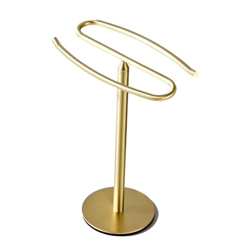 GUIJIALY Goldener Handtuchhalter-StäNder, Freistehender Handtuchhalter Aus Edelstahl, Handtuchhalter, StäNder, Turmstange für Badezimmer-Waschtisch von GUIJIALY