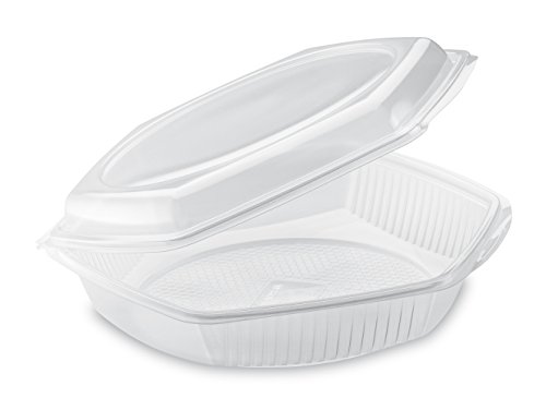 GUILLIN – Alphatop atp1200 Pack 6 Beutel von 25 Boxen a Deckel Scharnier sechseckig Mikrowellentauglich, Kunststoff, transparent, 24.9 x 23,1 x 6.3 cm von GUILLIN