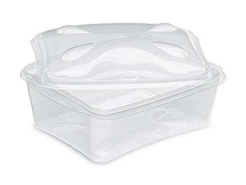 GUILLIN bcs600 Karton Box wiederverwendbar transparent Micro ondable zu Deckel unabhängigen mit Ventil, Kunststoff, transparent, 15,8 x 13 x 6,9 cm von GUILLIN