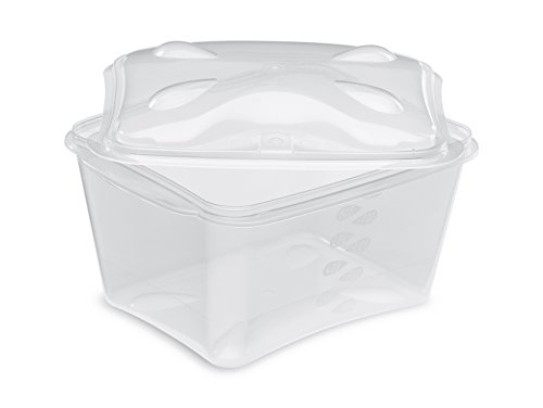 GUILLIN bcs900 Karton Box wiederverwendbar transparent Micro ondable zu Deckel unabhängigen mit Ventil, Kunststoff, transparent, 15,8 x 13 x 9,5 cm von GUILLIN