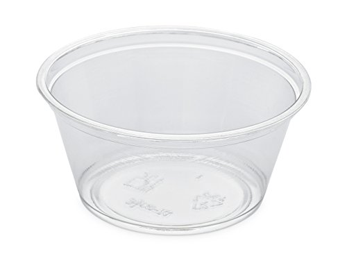GUILLIN – delipack pot95 C Dekoknöpfe aus 100 Topf hat Sauce 95 CC Evasé, Polyethylen, transparent, 7,4 x 7,4 x 3,5 cm von GUILLIN