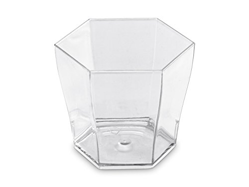 GUILLIN verocc Karton Verrine Sechskantform 6 cl, Kunststoff, transparent, 5 x 5 x 4,5 cm von GUILLIN